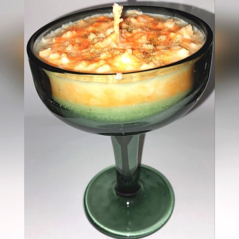 Hand crafted Mango Daiquiri cocktail candle